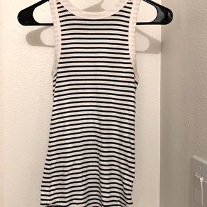 Black and white stripe tank top